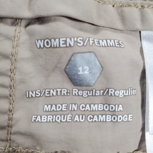 Mountain Hardware Women's Khaki Belted Outdoor Hiking Pants Size 12/34 x 31‎ - Picture 7 of 13